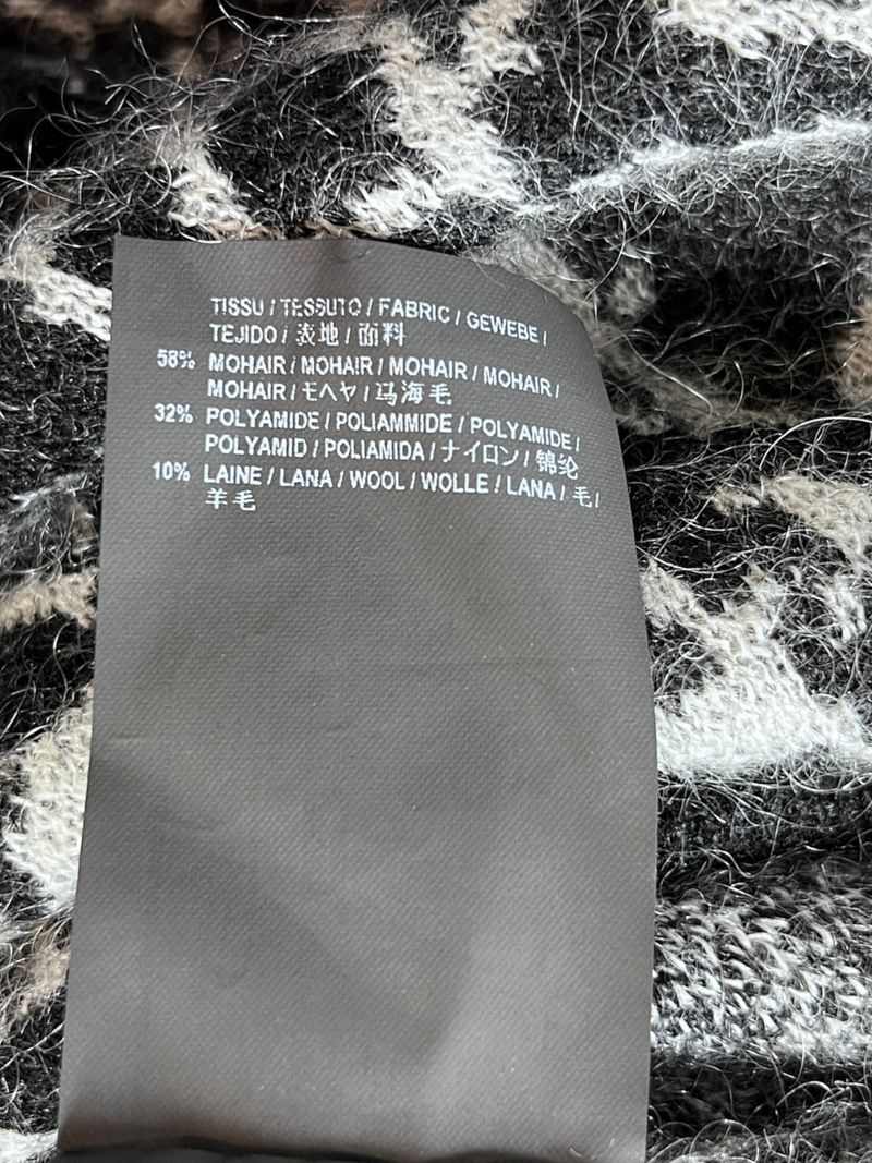 Black Animal Print Knit