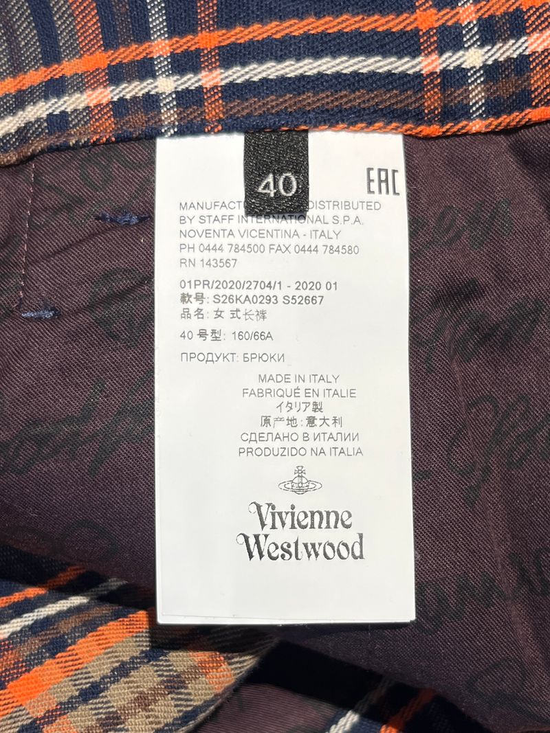 Plaid Cotton Pants by Vivienne Westwood