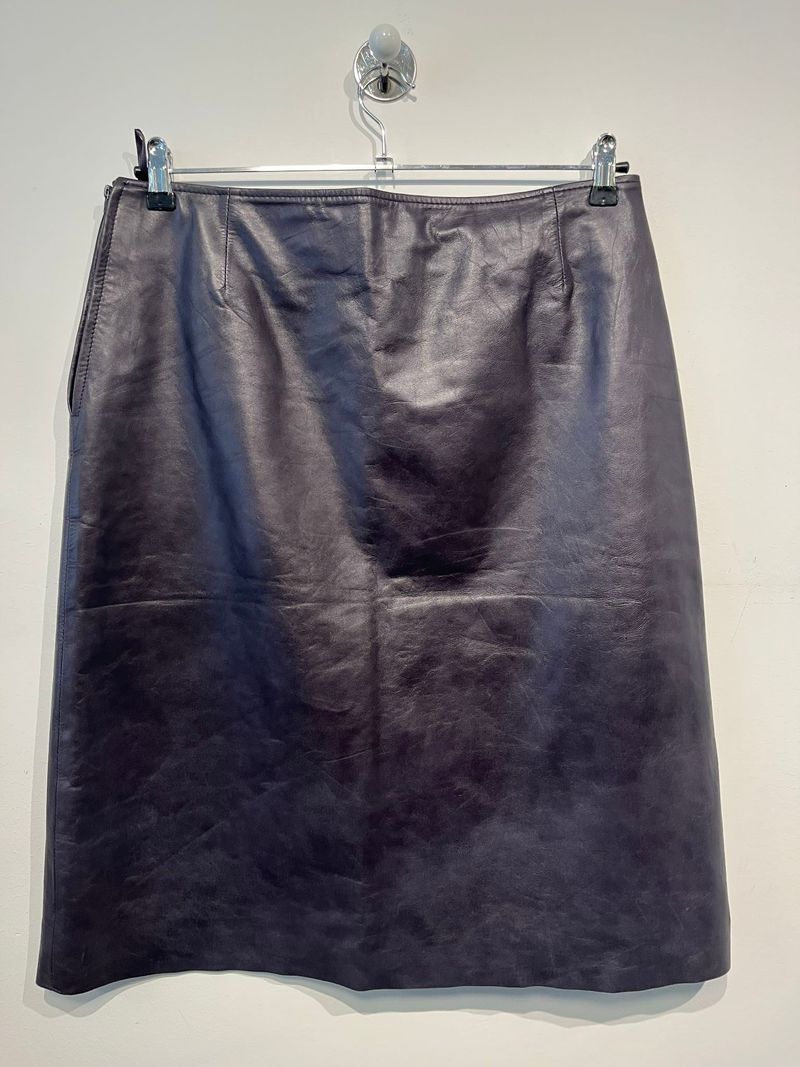 Dark Purple Knee Length Skirt