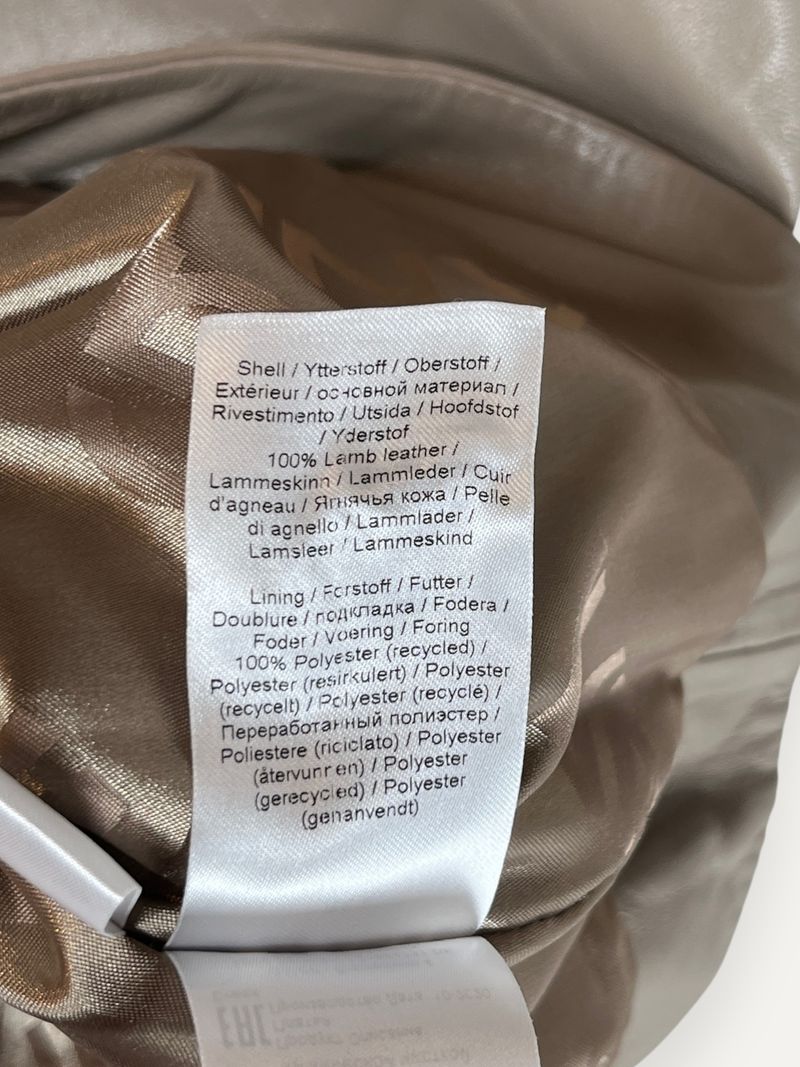 Leather Taupe Mini Dress