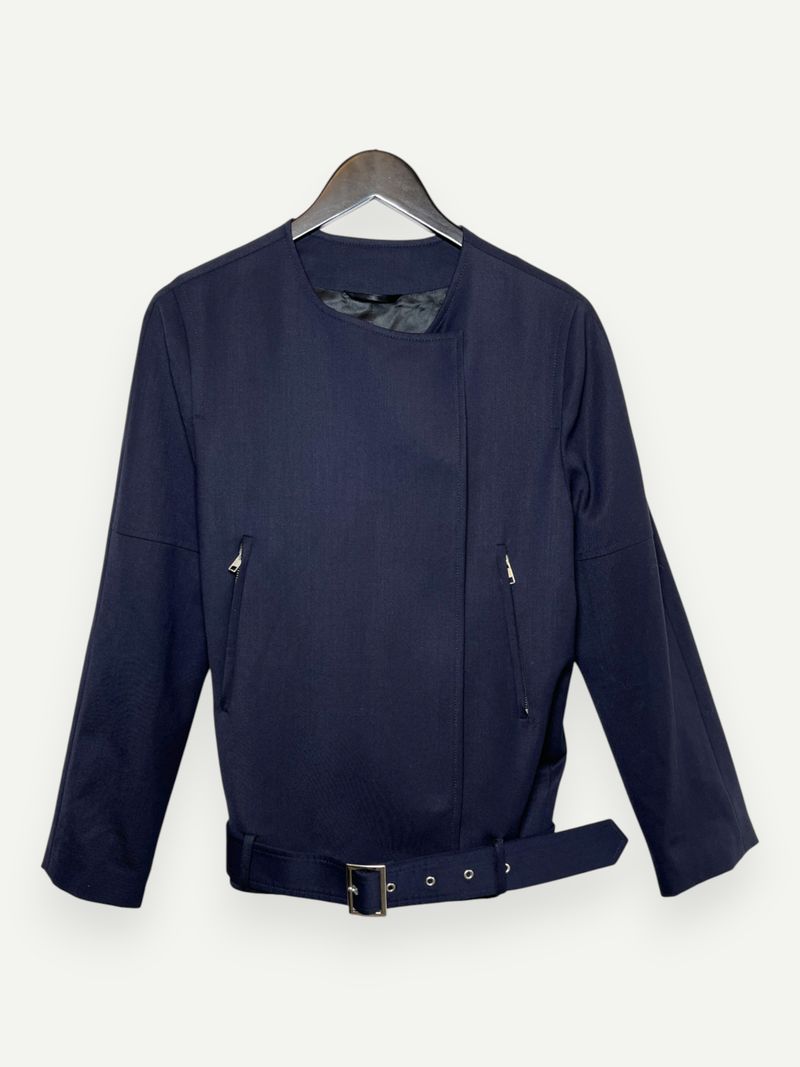 Navy Belted Jacket