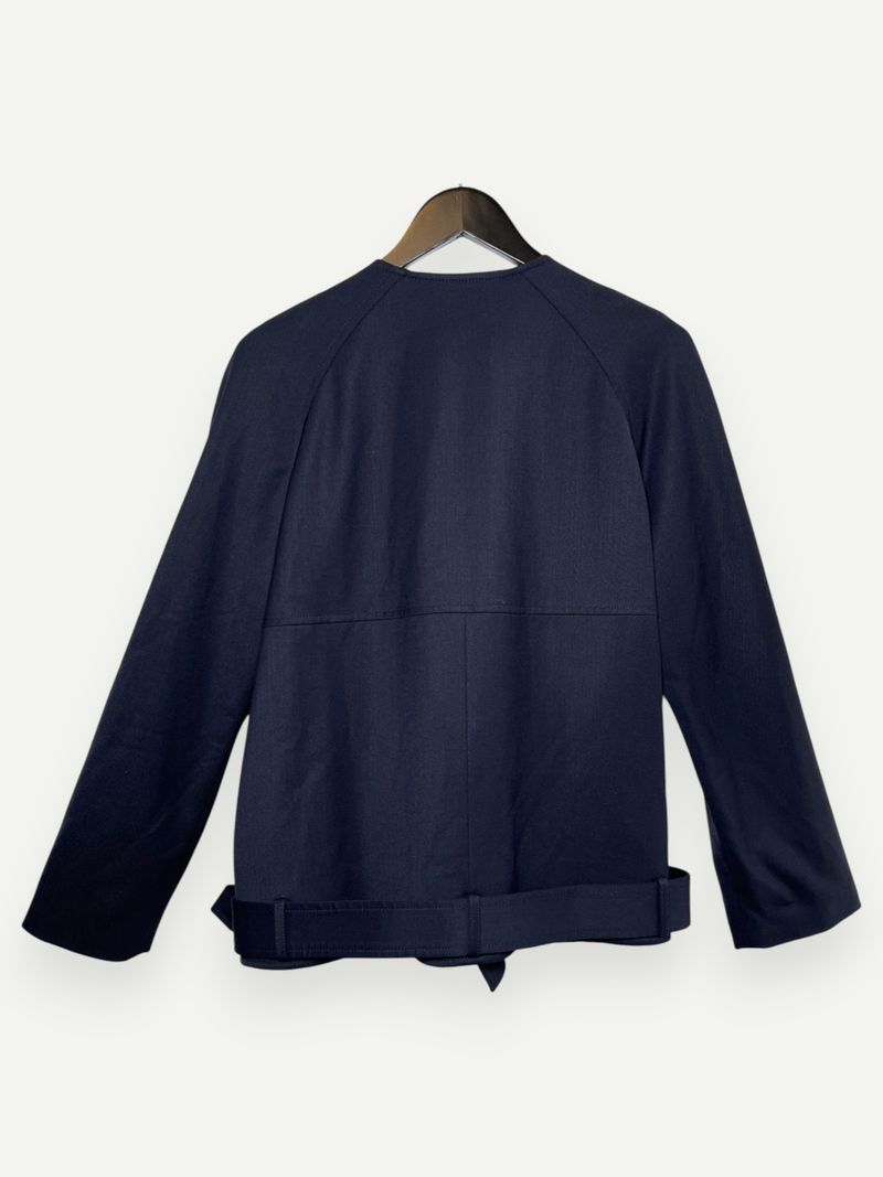 Navy Belted Jacket