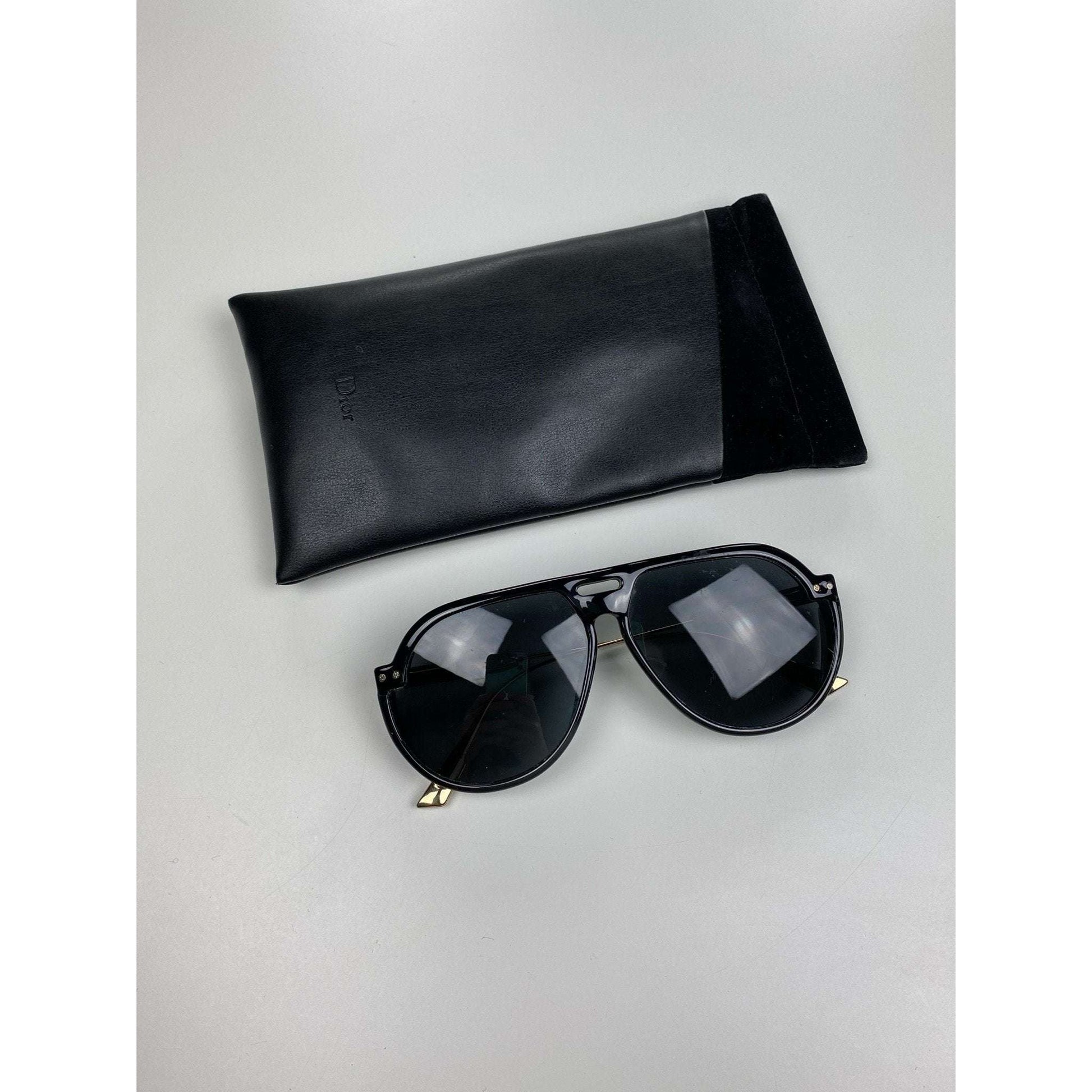 Black Aviator Sunglasses by Dior
