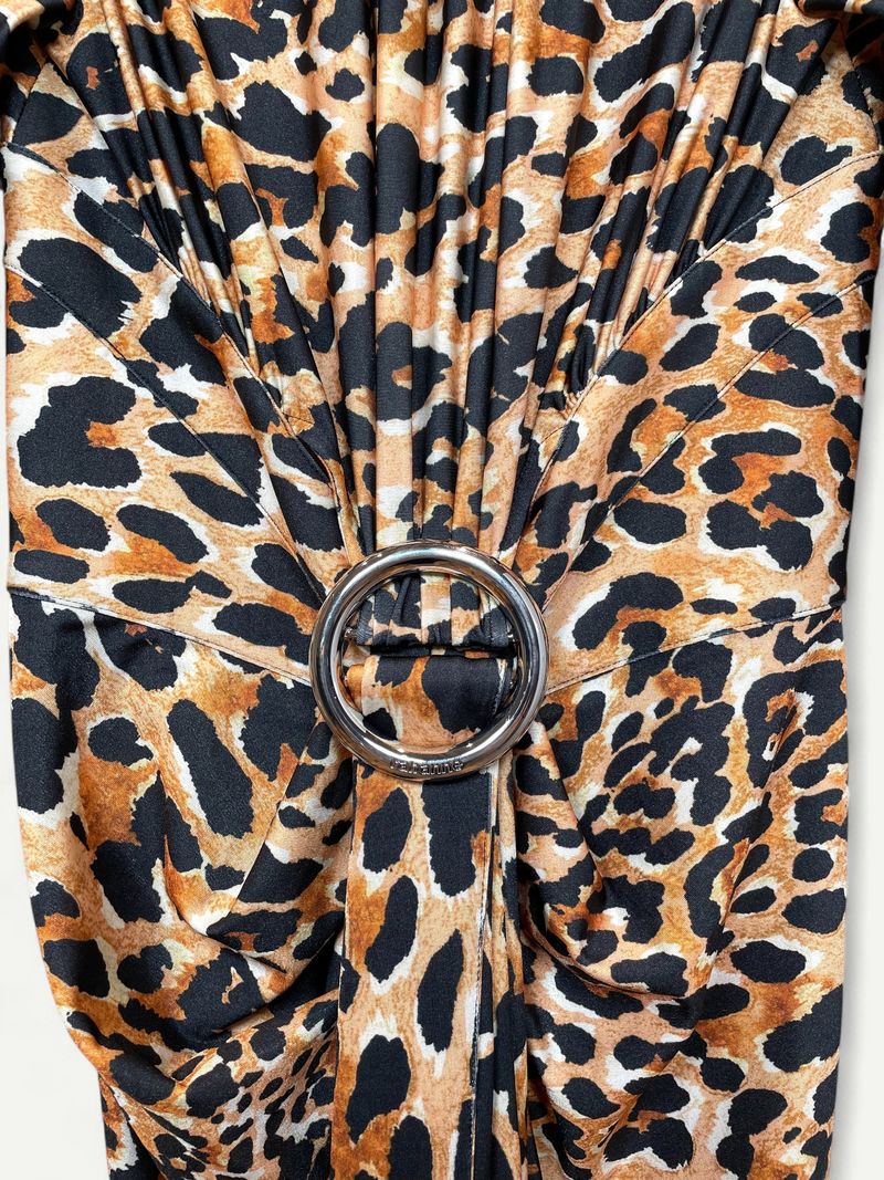 Animal Pattern long sleeve Dress