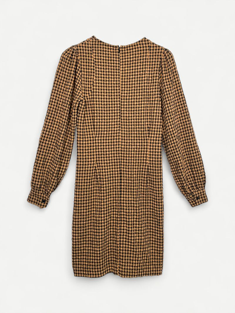 Svart & Brun Knälång Klänning