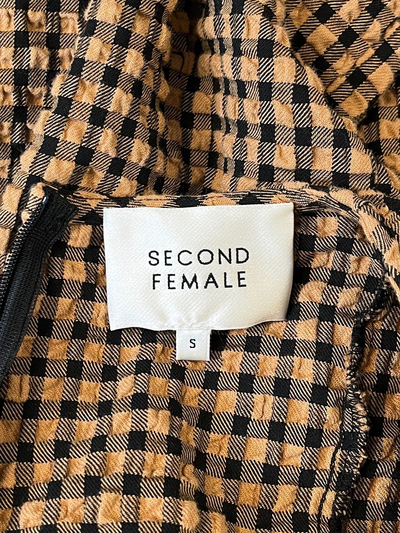 Svart & Brun Knälång Klänning