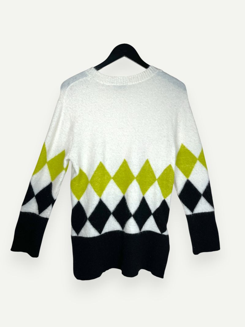 White Patterned Knit