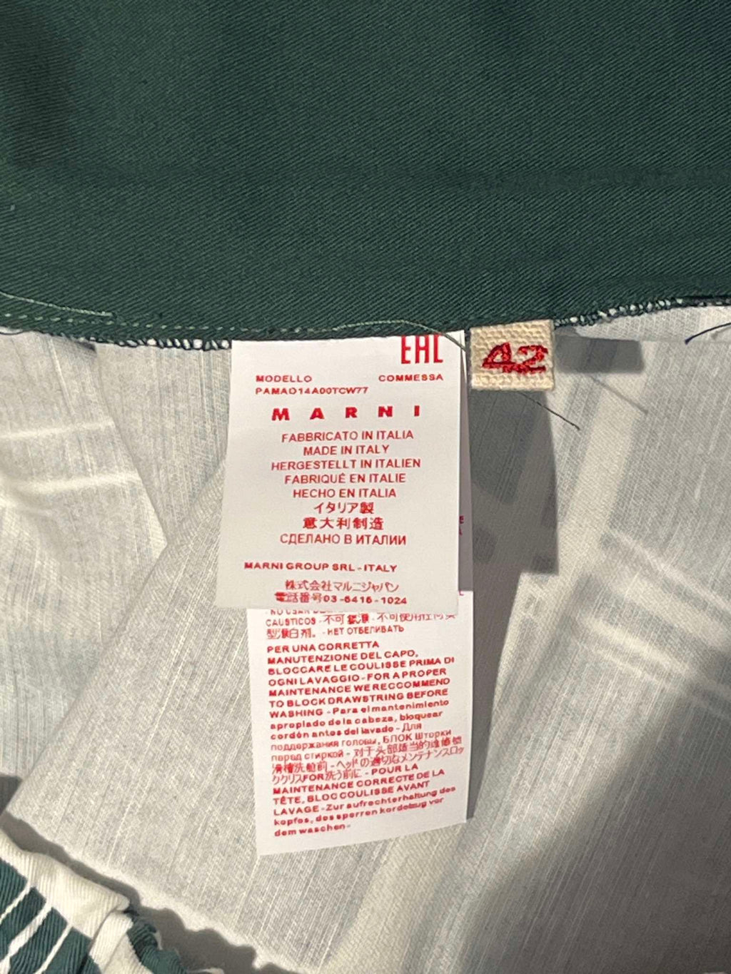 Checkered Green Cotton Pants
