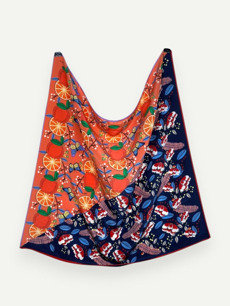 Patterned Silk Scarf