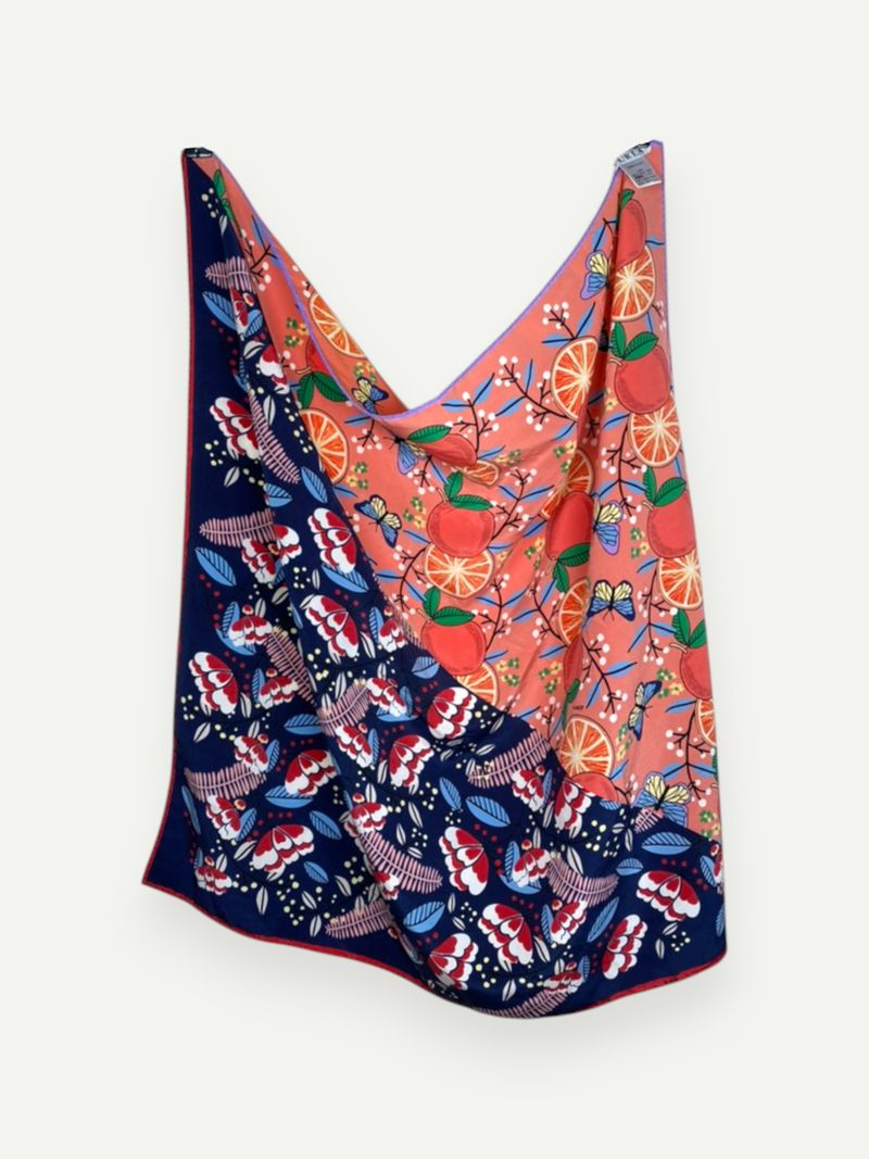 Patterned Silk Scarf