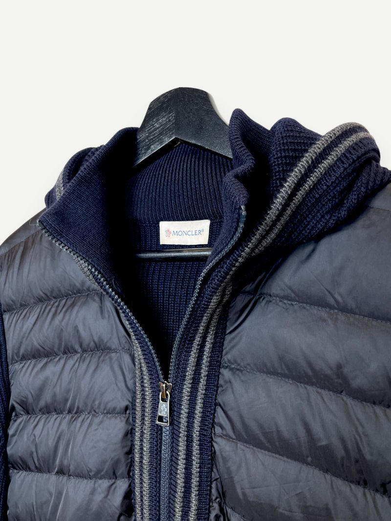 Dark Blue Maglione Tricot Cardigan