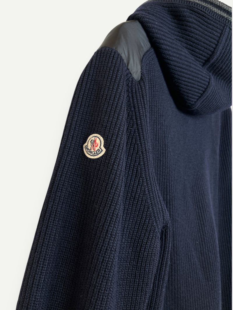 Dark Blue Maglione Tricot Cardigan
