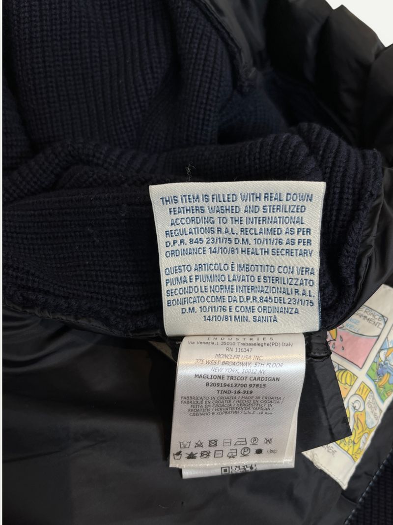 Dark Blue Maglione Tricot Cardigan