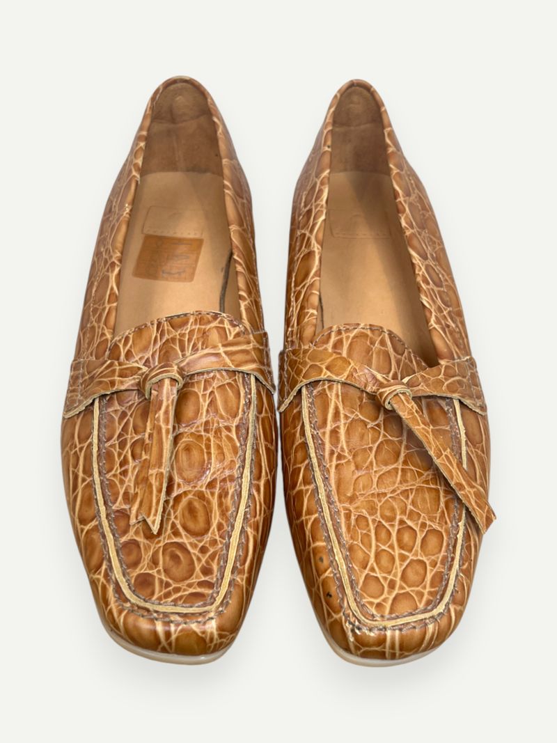Caramel Croc Loafers