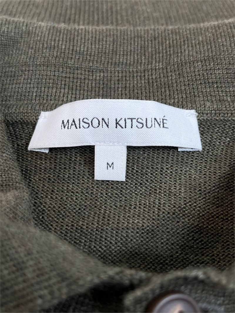 Dark Green Wool Polo Knit