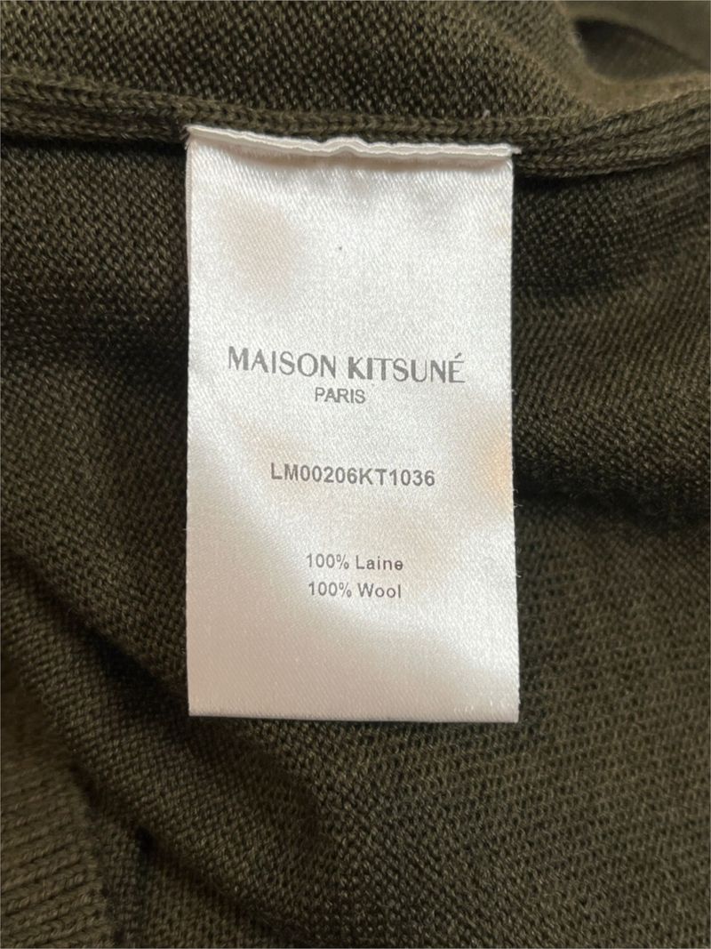 Dark Green Wool Polo Knit