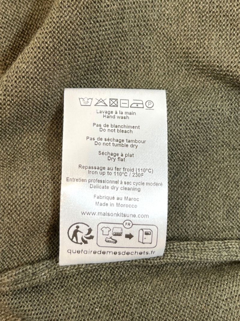 Dark Green Wool Polo Knit