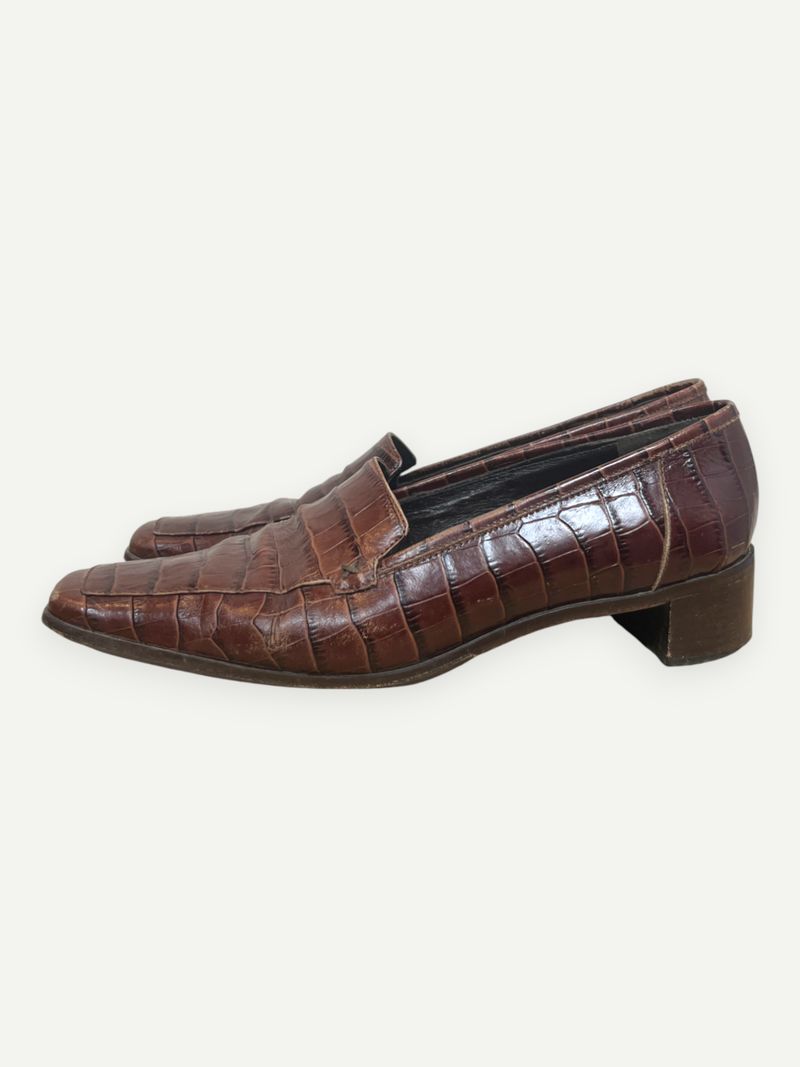 Brown Croc Loafers