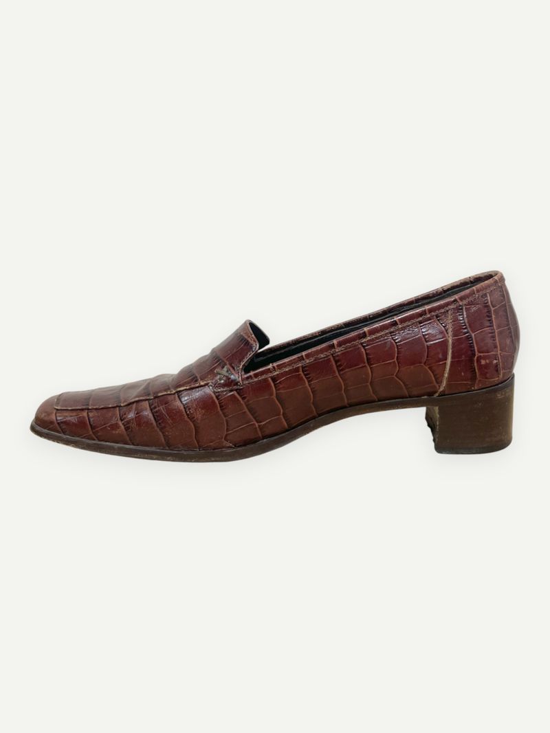 Brown Croc Loafers