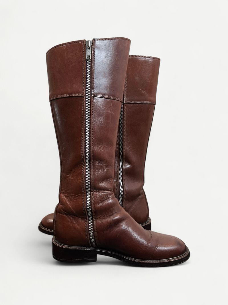 Brown Knee High Boots by Yohji Yamamoto