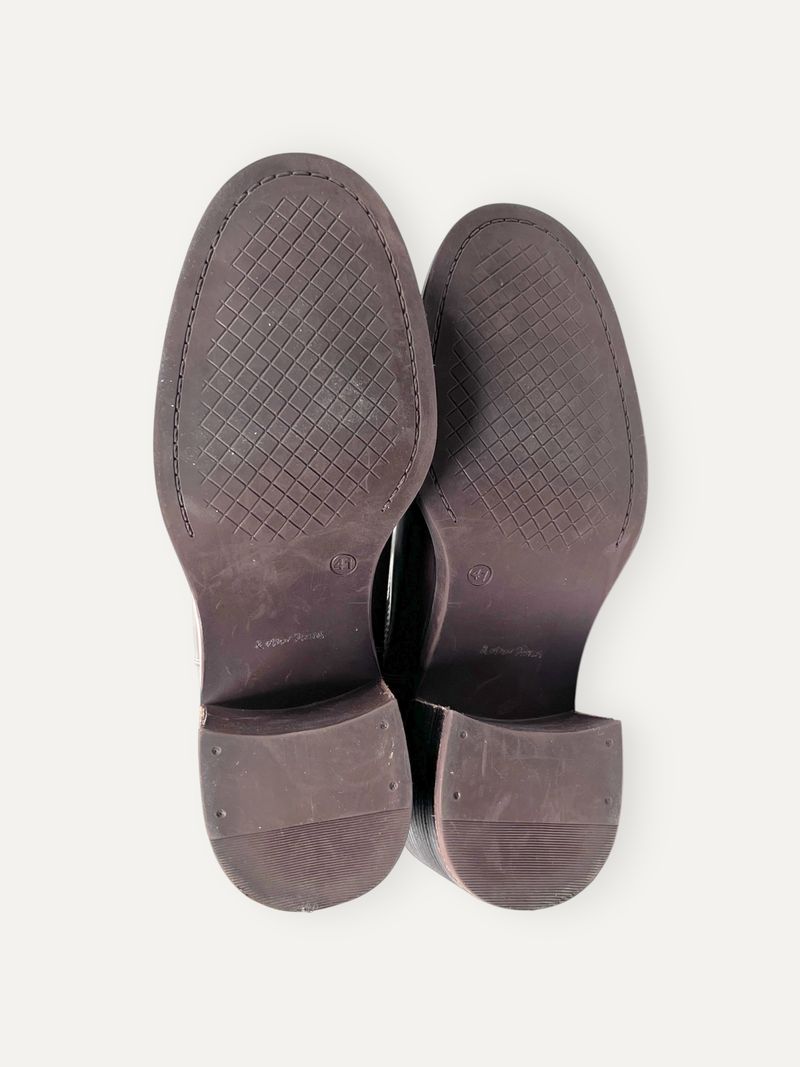 Heeled Brown Leather Chelsea Boots