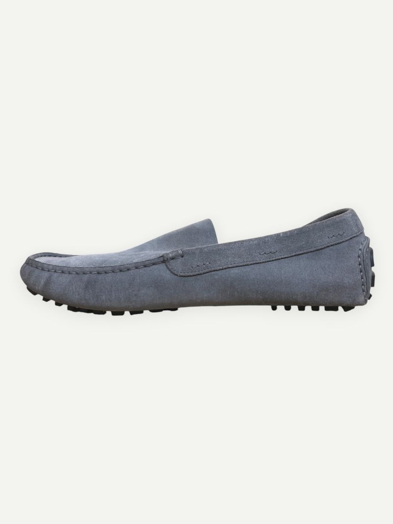 Grey Suede Loafers