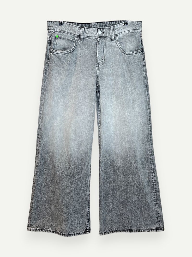 Grey Wide Leg Jeans