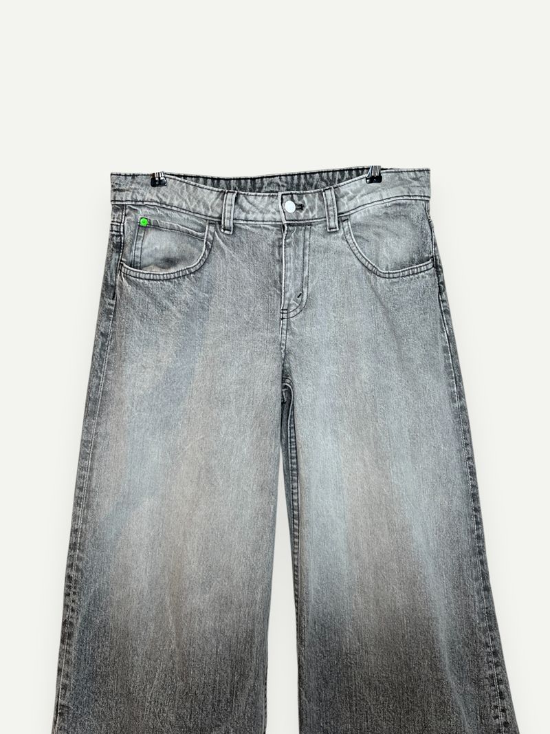 Grey Wide Leg Jeans
