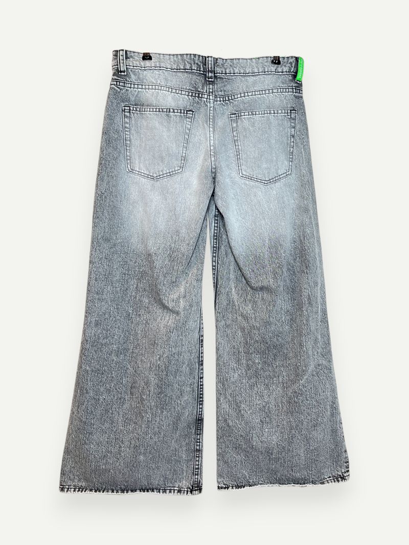 Grey Wide Leg Jeans