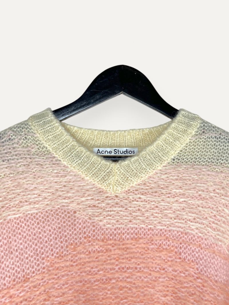 Striped V-Neck Orange Knit