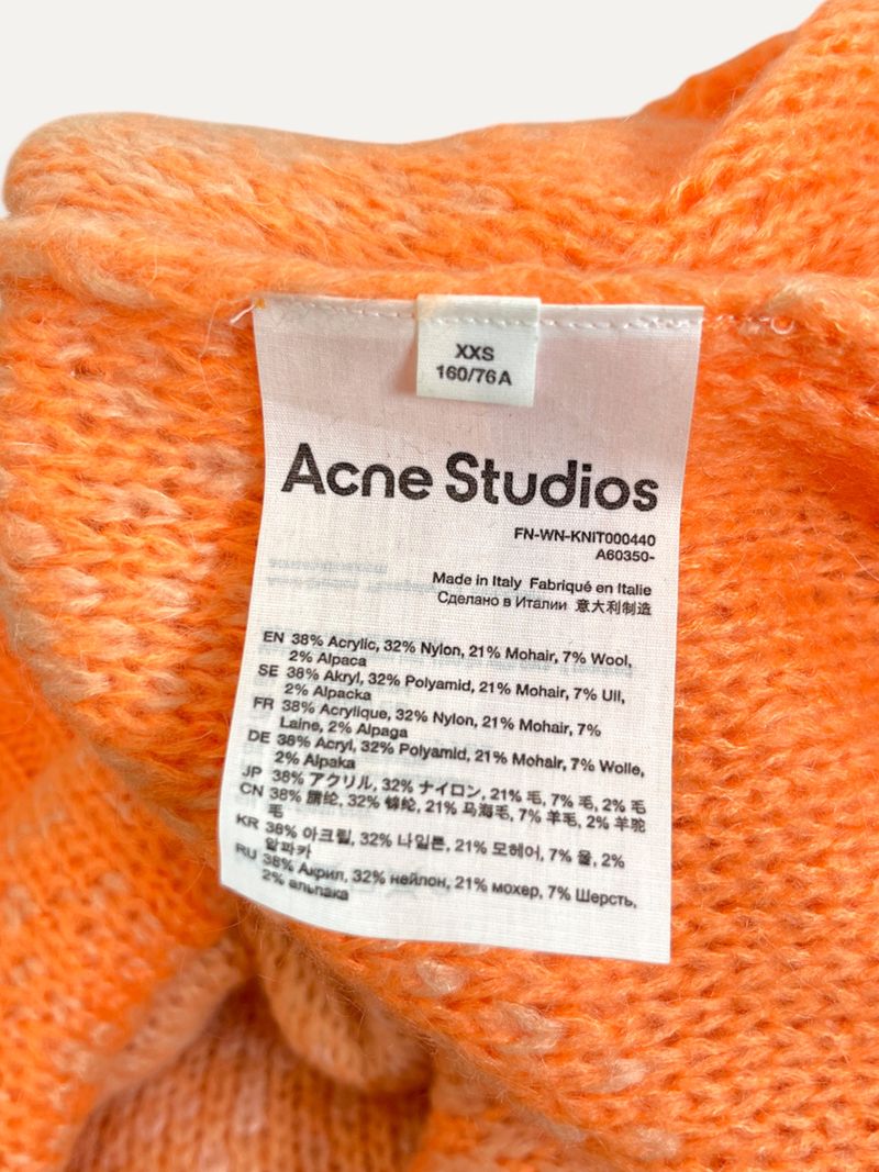 Striped V-Neck Orange Knit