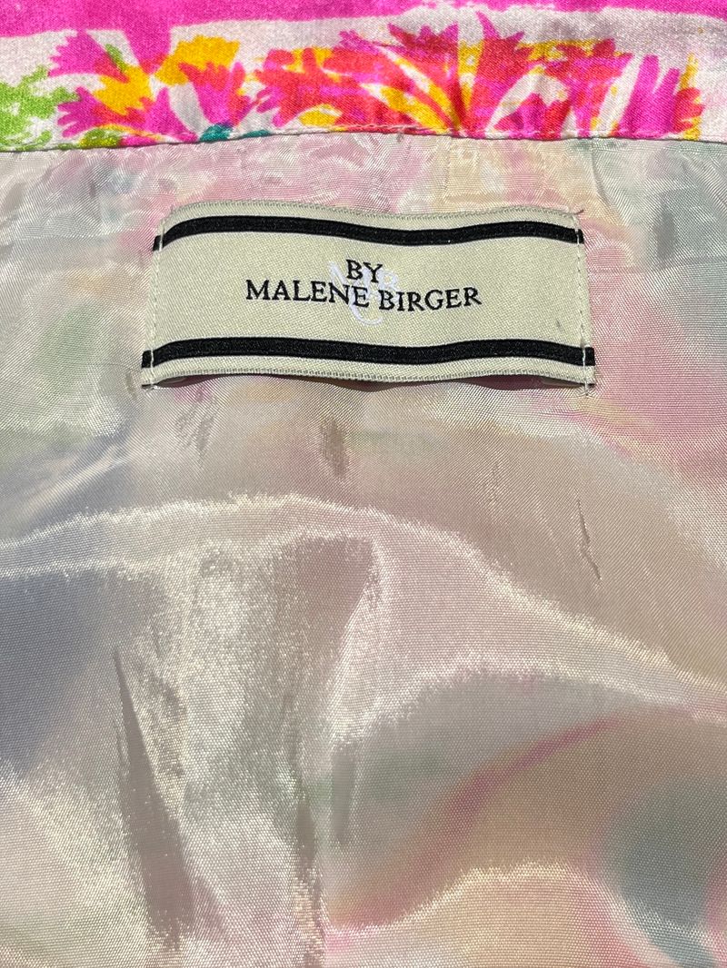 Patterned Silk Midi Skirt