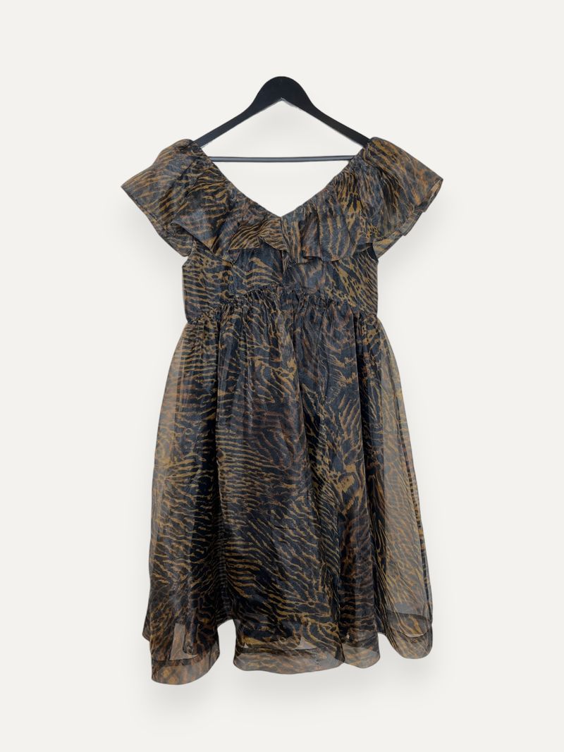 Animal Print Knee Length Dress