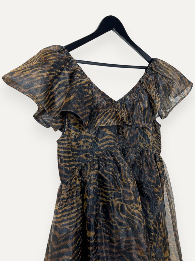 Animal Print Knee Length Dress