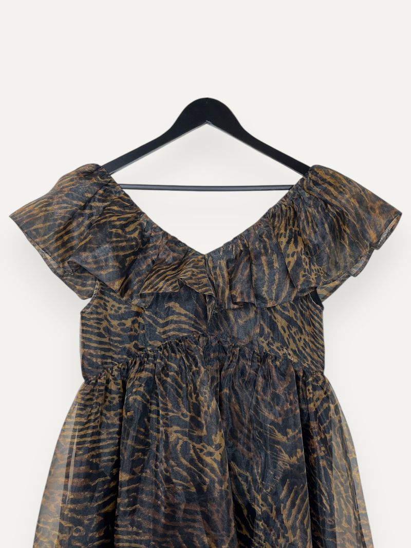 Animal Print Knee Length Dress