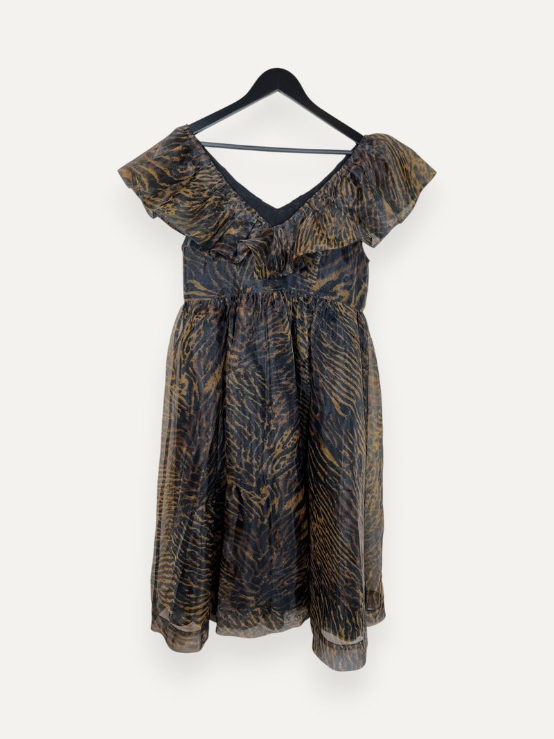 Animal Print Knee Length Dress