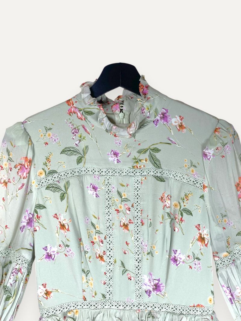 Floral Mint Mini Dress