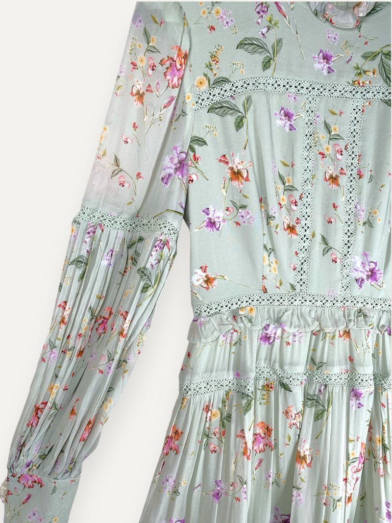 Floral Mint Mini Dress