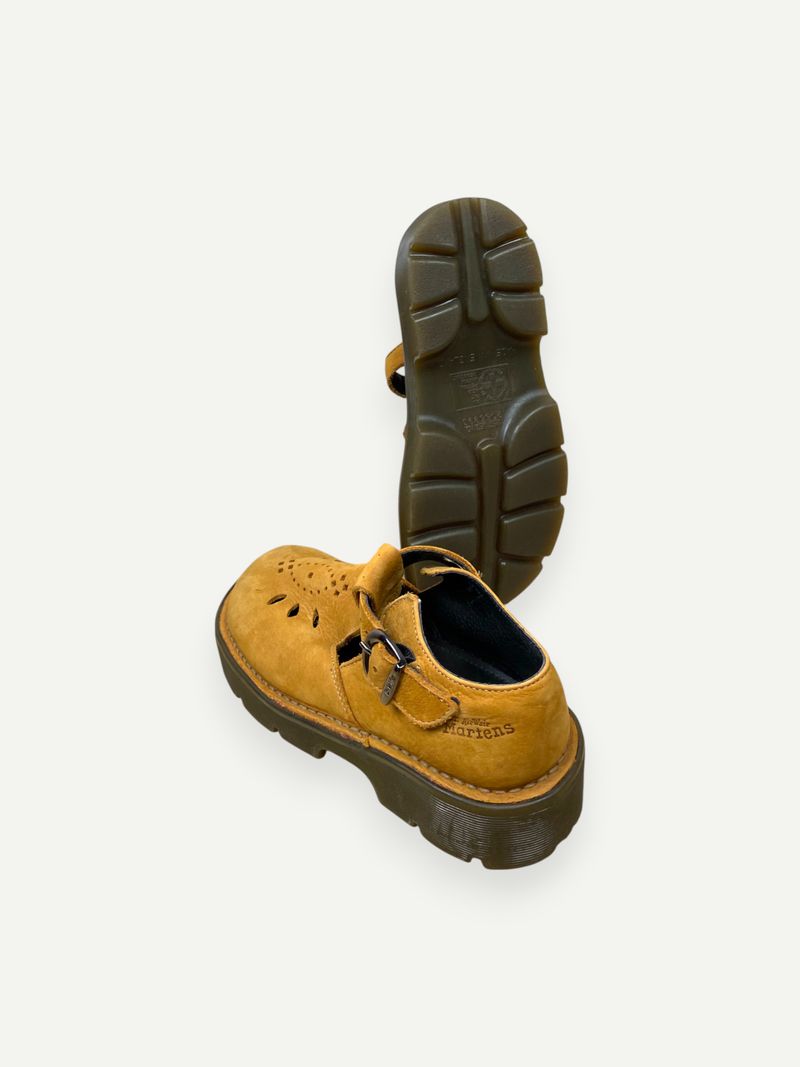 90s Camel Tan Polley Cut Out Mary Janes