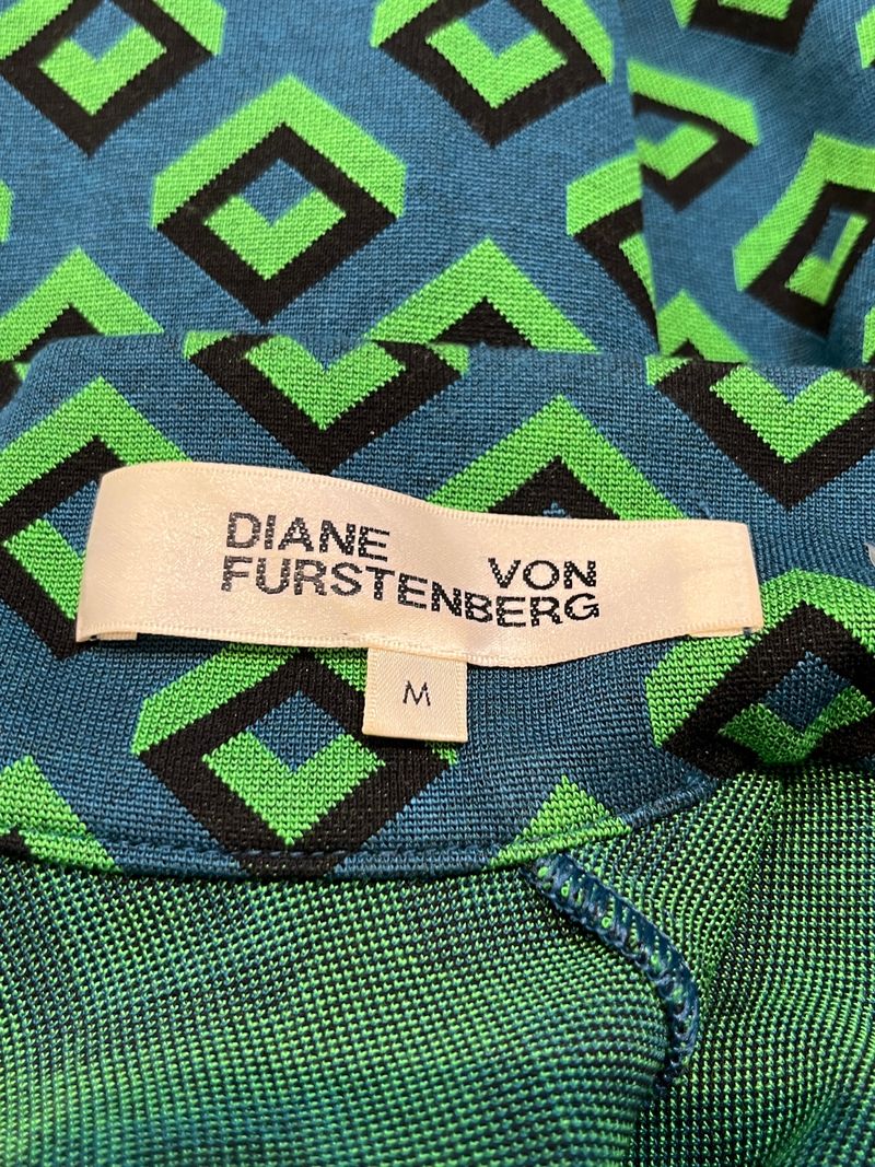 Blå &amp; Grön Långärmad Topp