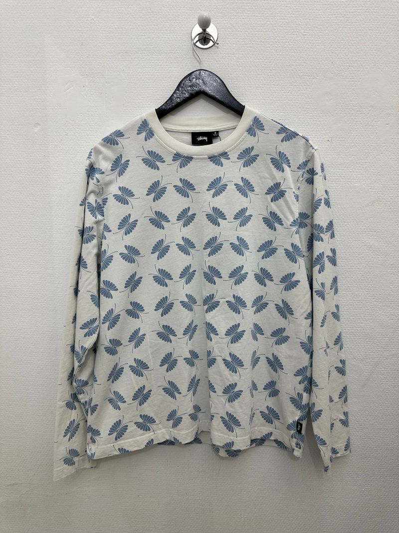 White & Blue Sweater Top