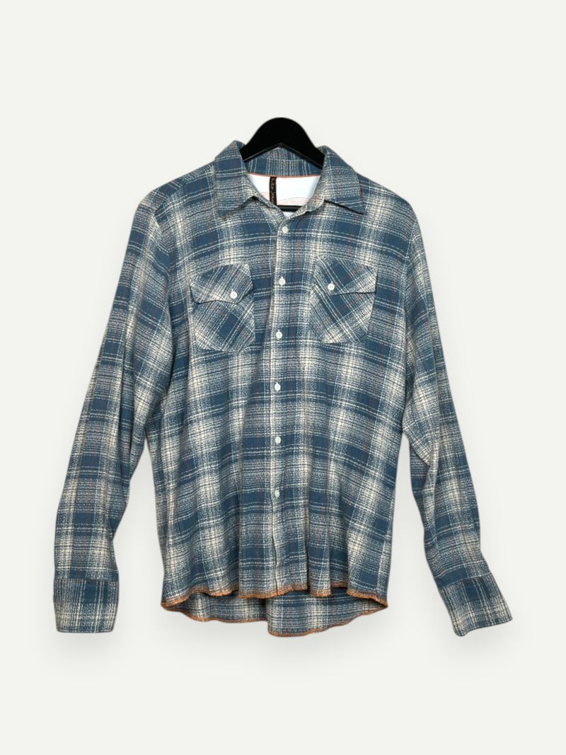 Blue Plaid Casual Cotton Shirt