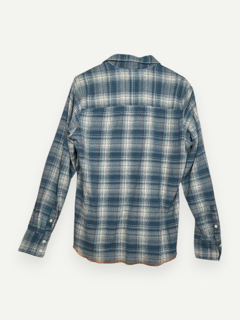 Blue Plaid Casual Cotton Shirt