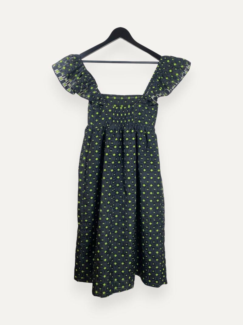 Black Pattern Midi Dress