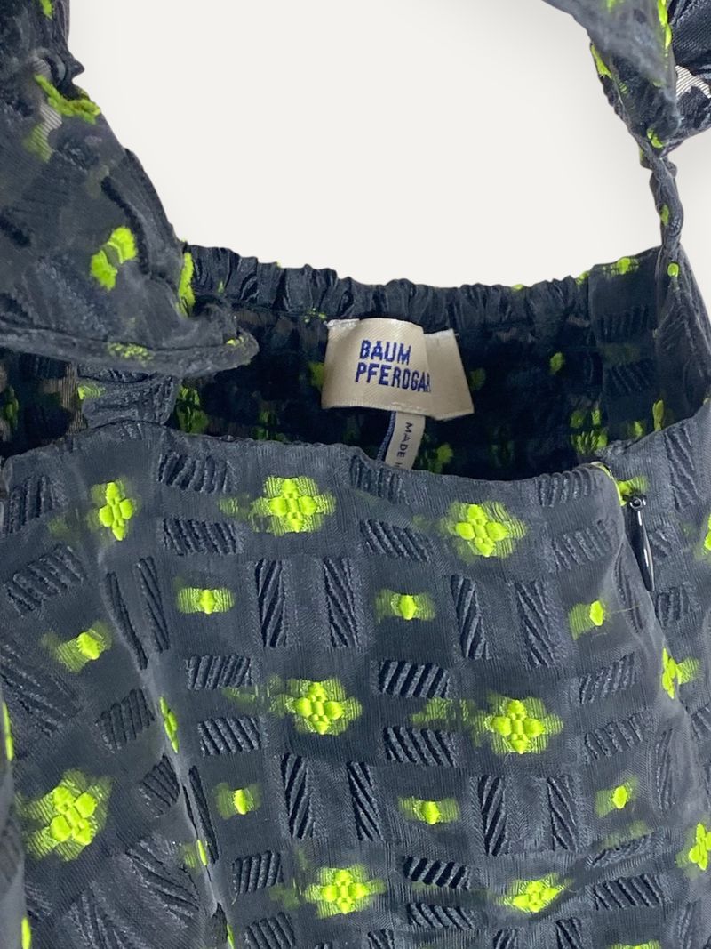 Black Pattern Midi Dress