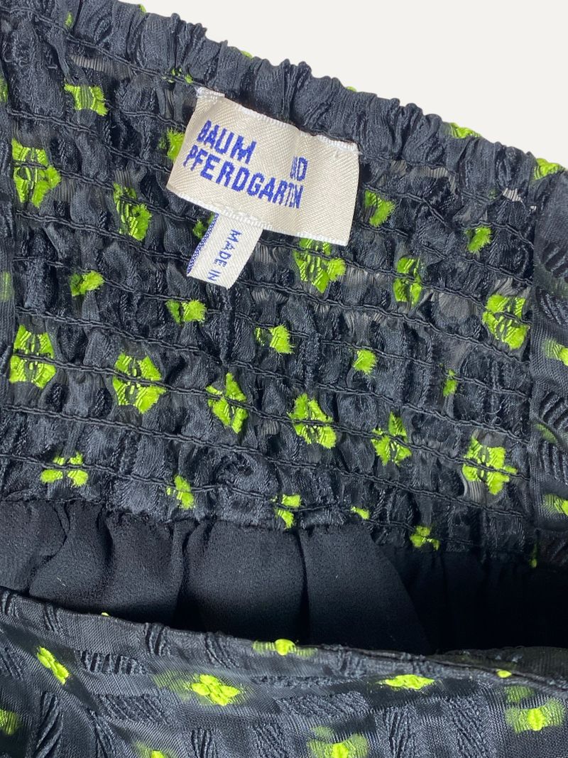 Black Pattern Midi Dress