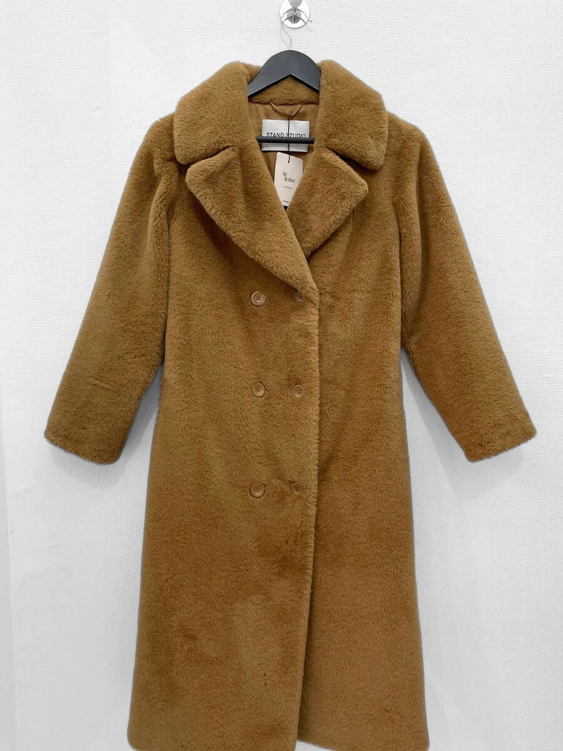Camel Faux Fur Jacket