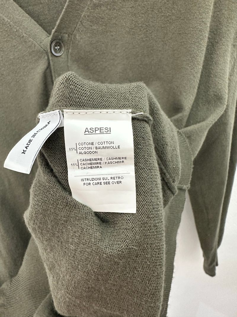 Army Green Cardigan Knit