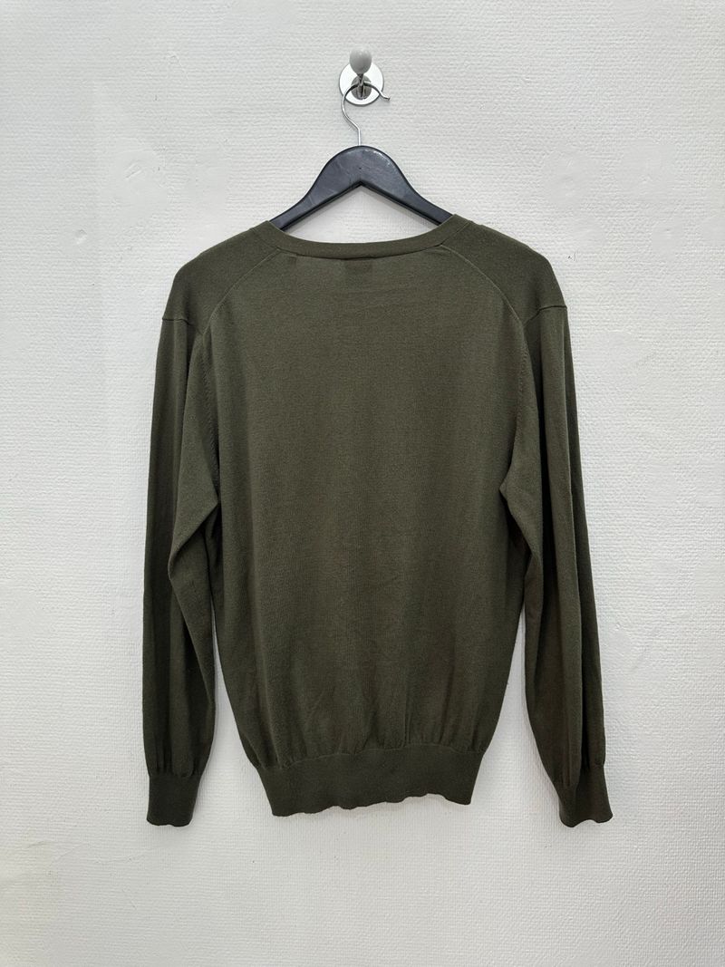 Army Green Cardigan Knit
