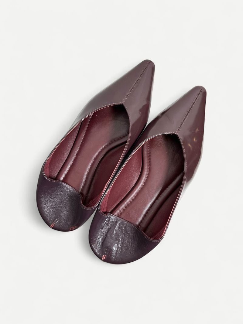 Burgundy Slip-On Flat